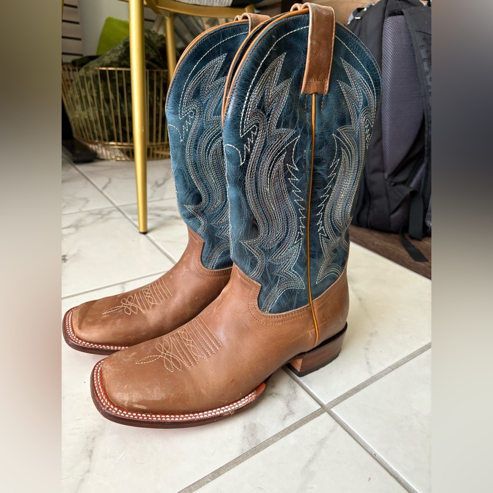 JD Dillon Square Toed Women’s Cowgirl Boots - Size 9, Genuine Leather